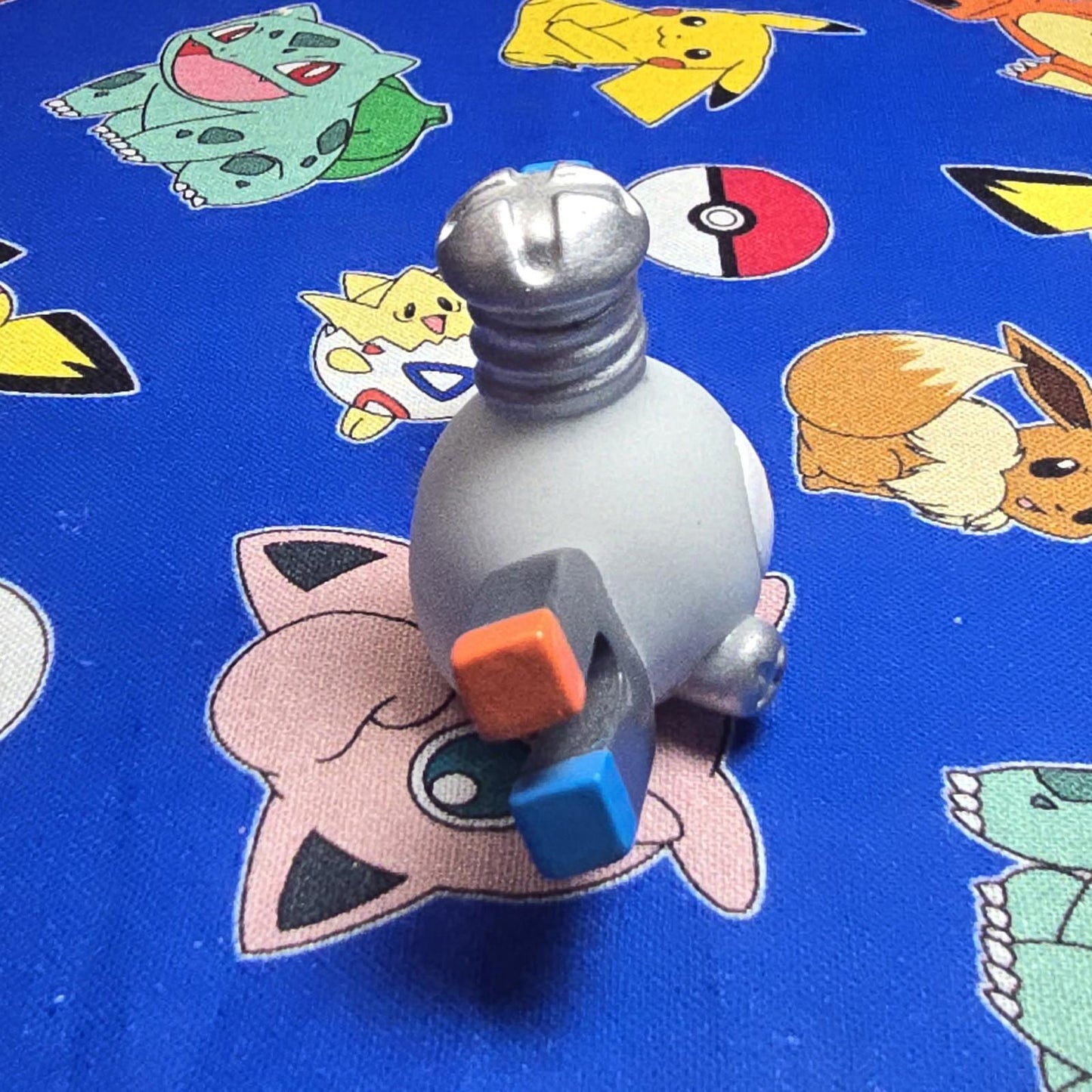 Pokemon Magnemite Gray Figure Finger Puppet 1997 Bandai Nintendo PVC Vintage USA
