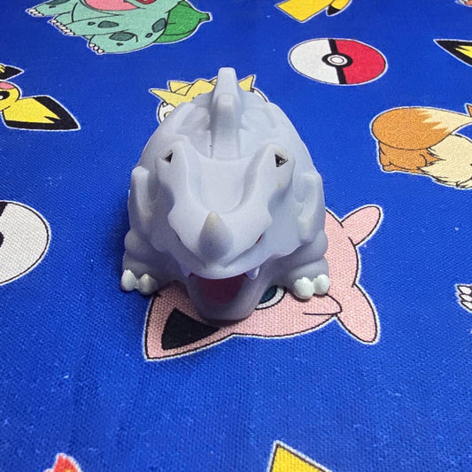 Pokemon Rhyhorn Figure Finger Puppet 2010 Nintendo Bandai PVC Japan USA Seller