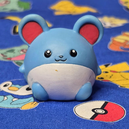 Pokemon Marill Figure Finger Puppet 1999 Nintendo Bandai PVC Vintage Japan USA