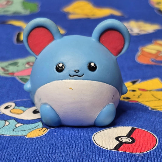 Pokemon Marill Figure Finger Puppet 1999 Nintendo Bandai PVC Vintage Japan USA