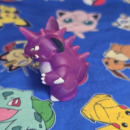 Pokemon Nidoking Clear Figure Finger Puppet 1996 Nintendo Bandai  PVC Japan USA