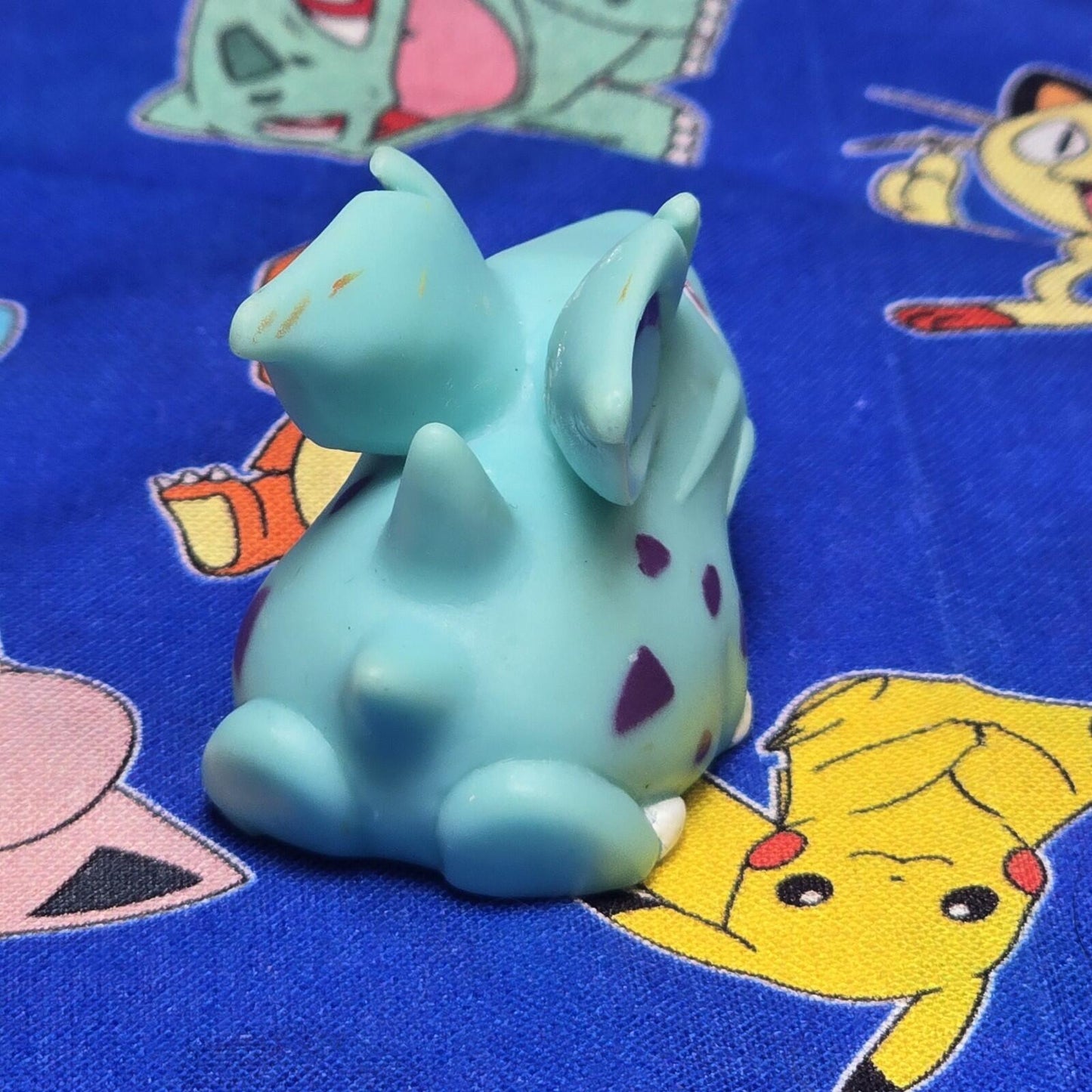 Pokemon Nidoran Dark Figure Finger Puppet 1997 Nintendo Bandai PVC Vintage Japan