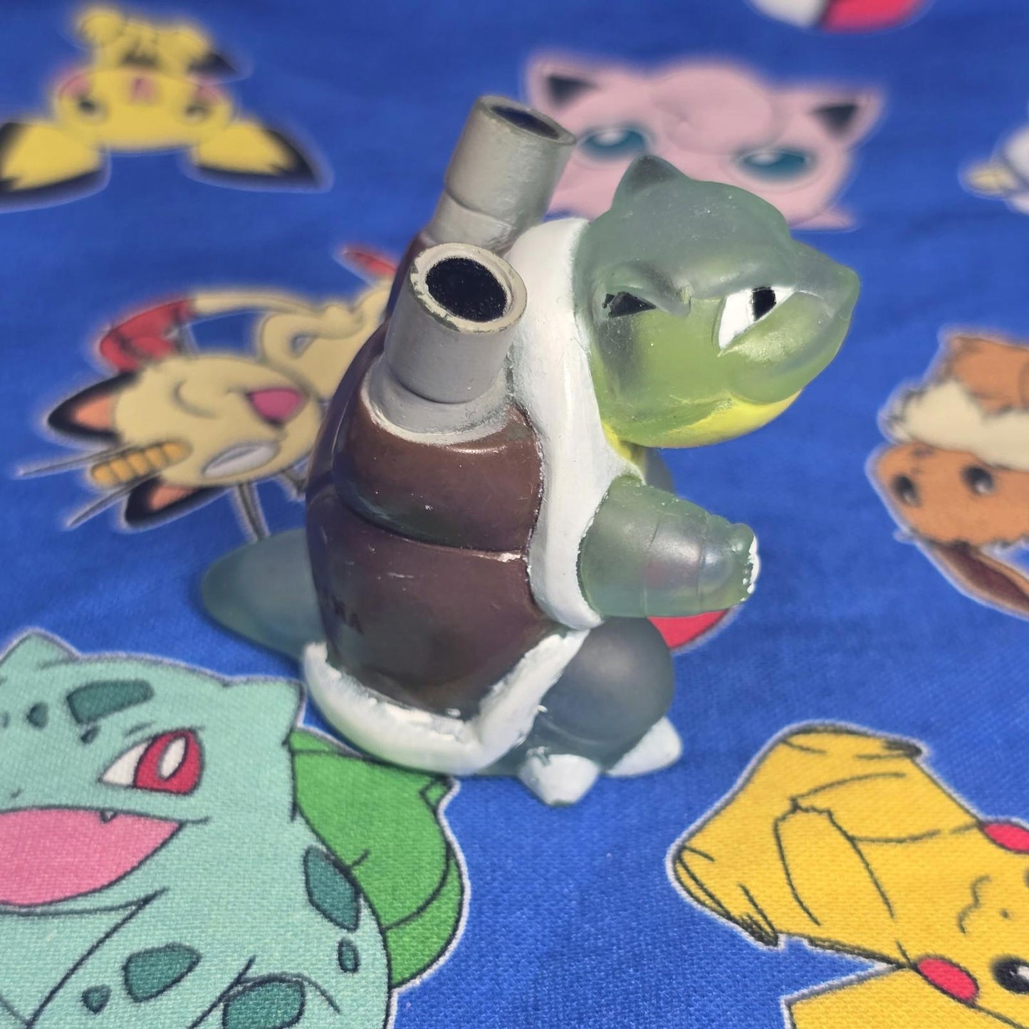Pokemon Blastoise Clear Figure Finger Puppet 1996 Nintendo Bandai PVC Japan USA