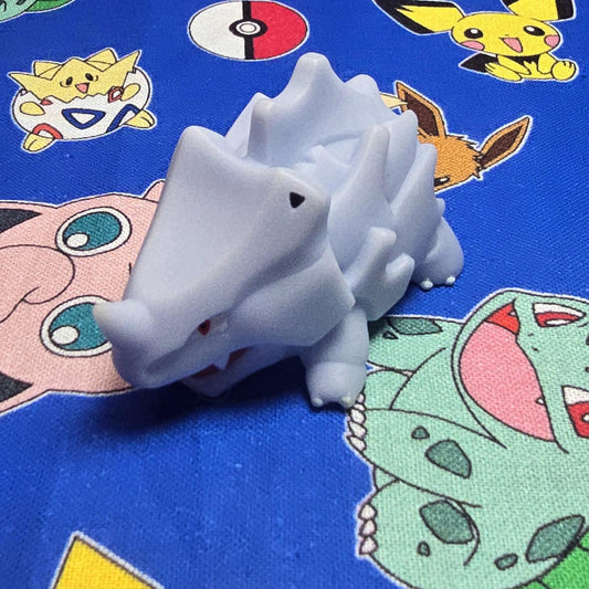 Pokemon Rhyhorn Figure Finger Puppet 2013 Nintendo Bandai PVC Japan US Seller