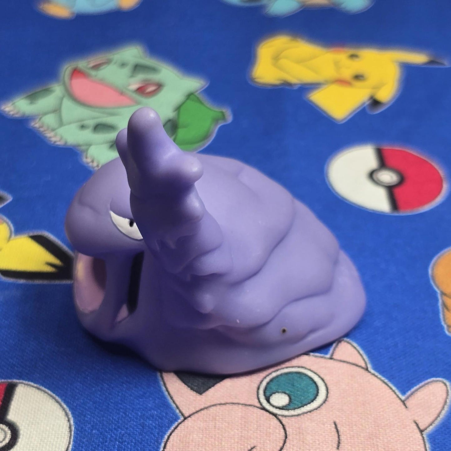 Pokemon Muk Pink Figure Finger Puppet 1998 Nintendo Bandai Vintage PVC Japan USA