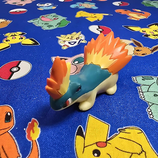 Pokemon Quilava Figure Finger Puppet 2000 Nintendo Bandai PVC Vintage Japan USA