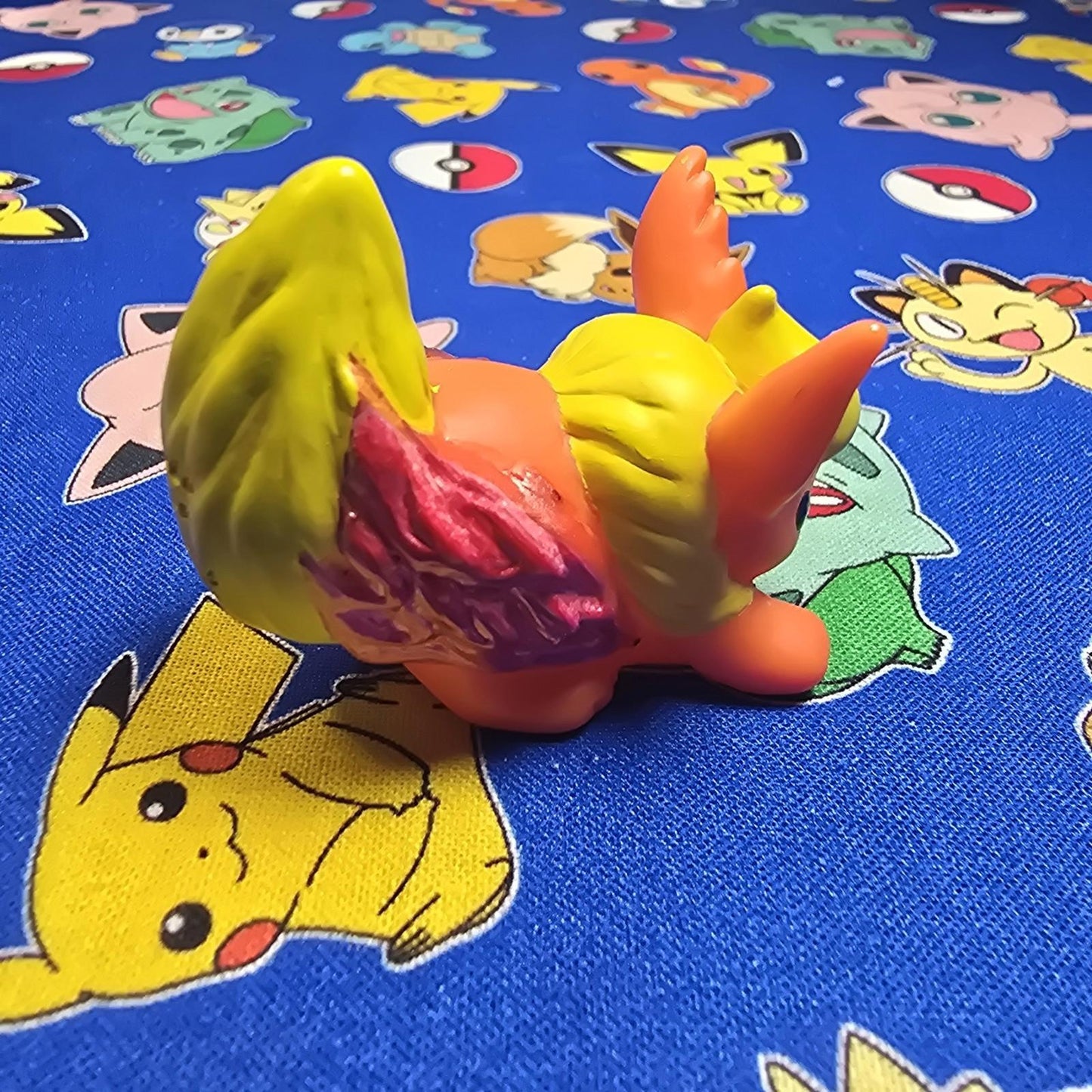Pokemon Flareon Figure Finger Puppet 2005 Nintendo Bandai Vintage PVC Japan USA