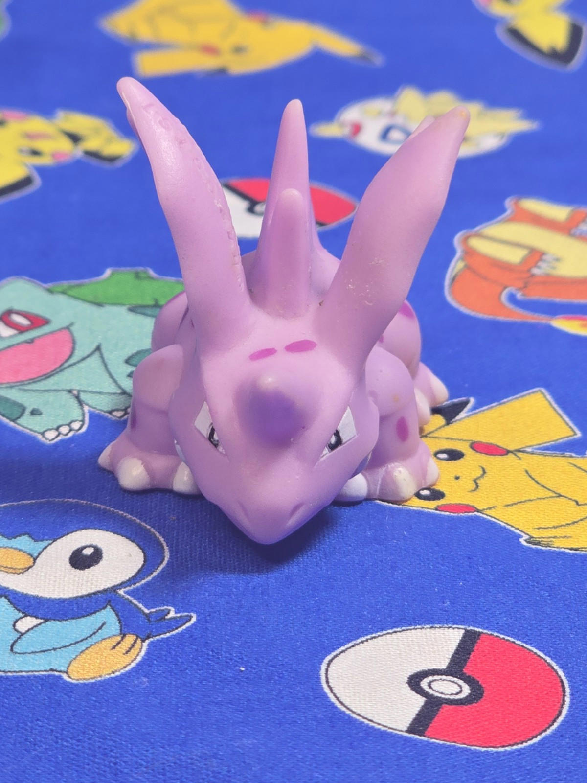 Pokemon Nidorino Figure Finger Puppet 1997 Nintendo Bandai PVC Vintage Japan USA