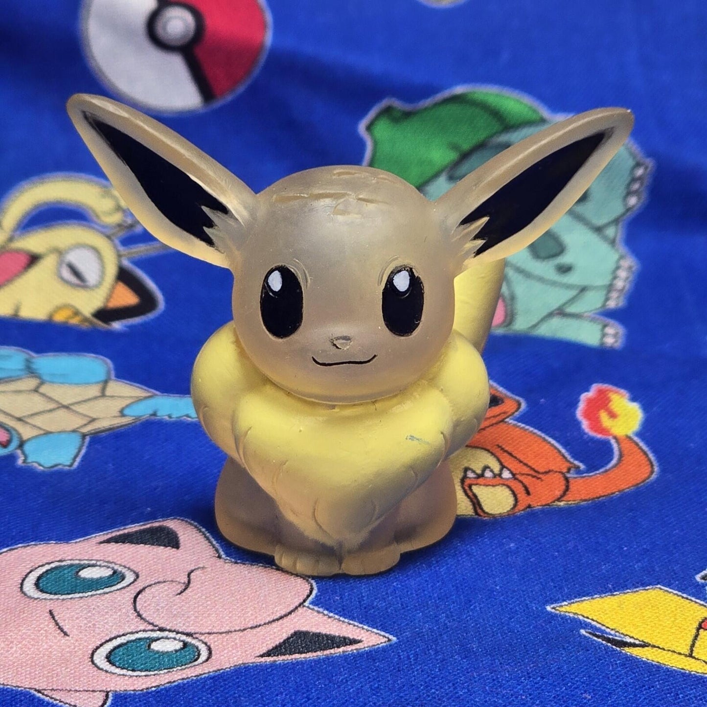 Pokemon Eevee Clear Figure Finger Puppet 1996 Nintendo Bandai Vintage Japan USA