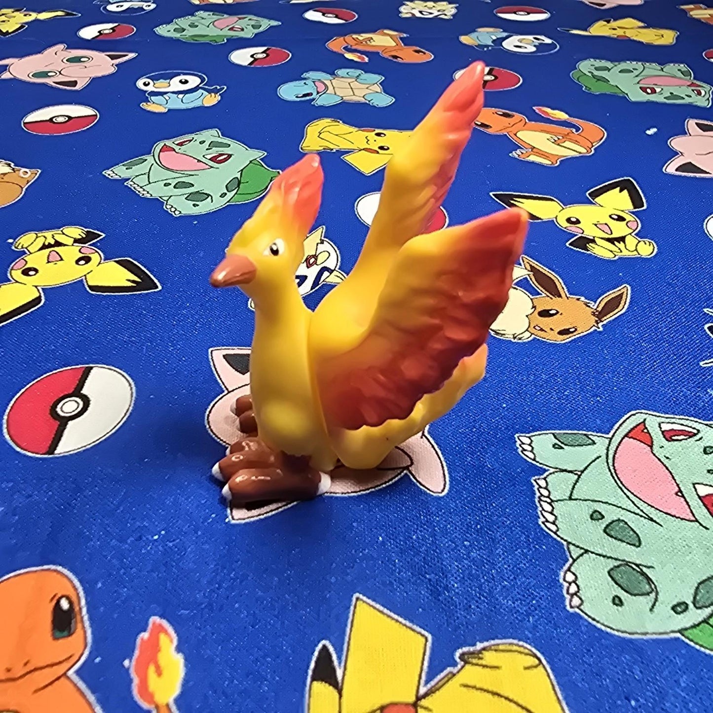 Pokemon Moltres Figure Finger Puppet 1999 Nintendo Bandai PVC Vintage Japan USA