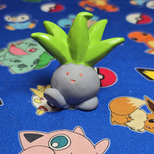 Pokemon Oddish Figure Finger Puppet 1996 Nintendo Bandai PVC Japan Vintage USA