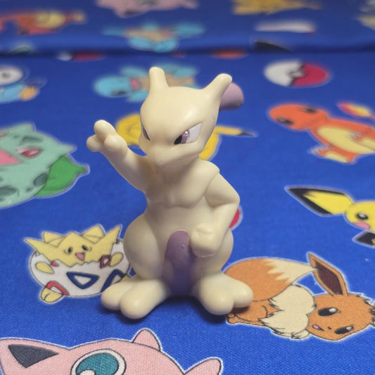 Pokemon Mewtwo Figure Finger Puppet 1998 Nintendo Bandai PVC Vintage Japan USA