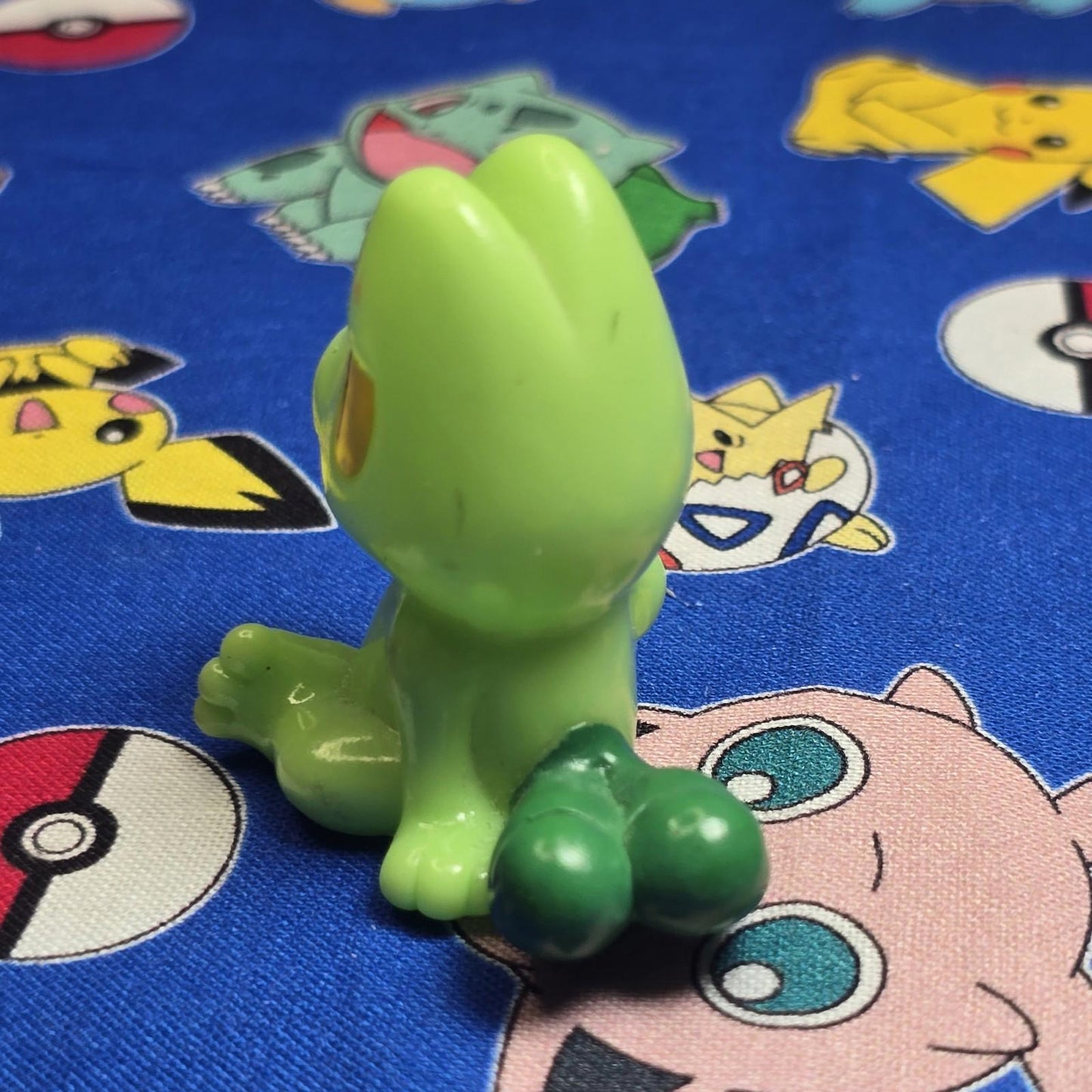 Pokemon Treecko Figure Finger Puppet Bath Soap Top Nintendo Bandai Vintage Japan