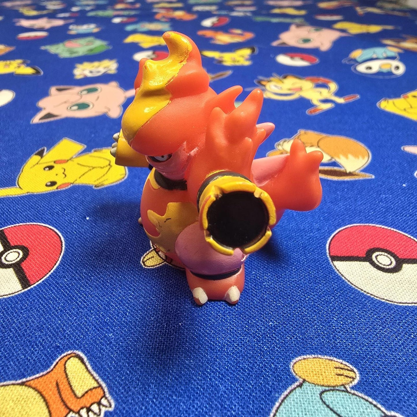 Pokemon Magmortar Figure Finger Puppet 2008 Nintendo Bandai PVC Japan USA Seller