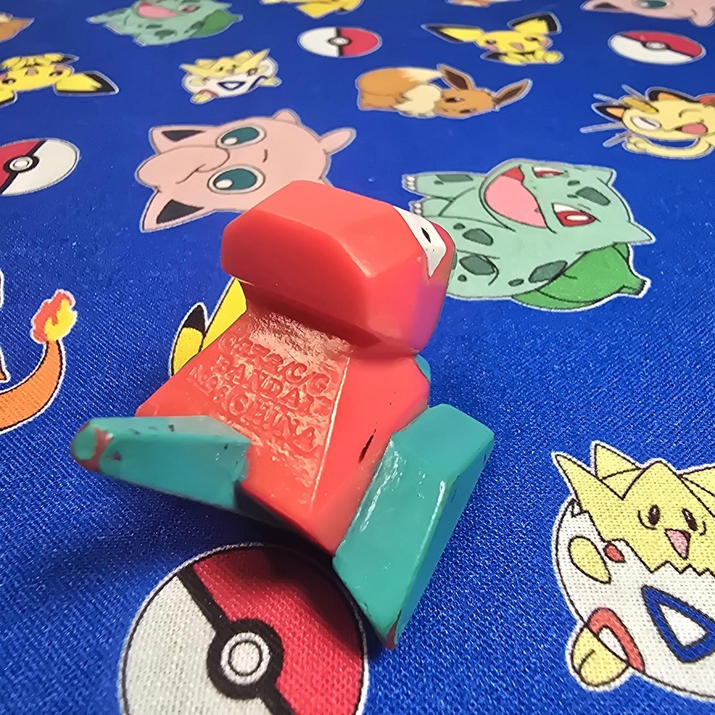 Pokemon Porygon Dark Figure Finger Puppet 1996 Nintendo Bandai Vintage Japan US