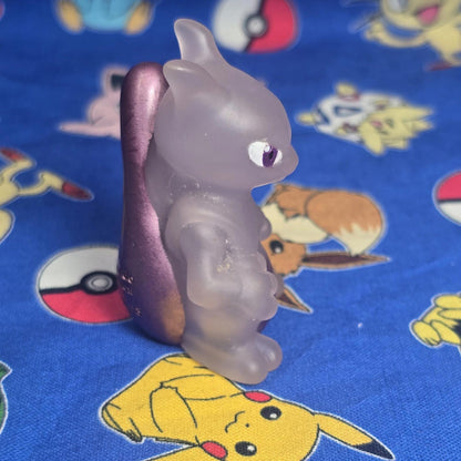 Pokemon Mewtwo Metallic Clear Figure Finger Puppet 2013 Nintendo Bandai Japan US