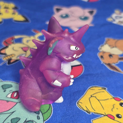 Pokemon Nidoking Clear Figure Finger Puppet 1996 Nintendo Bandai  PVC Japan USA