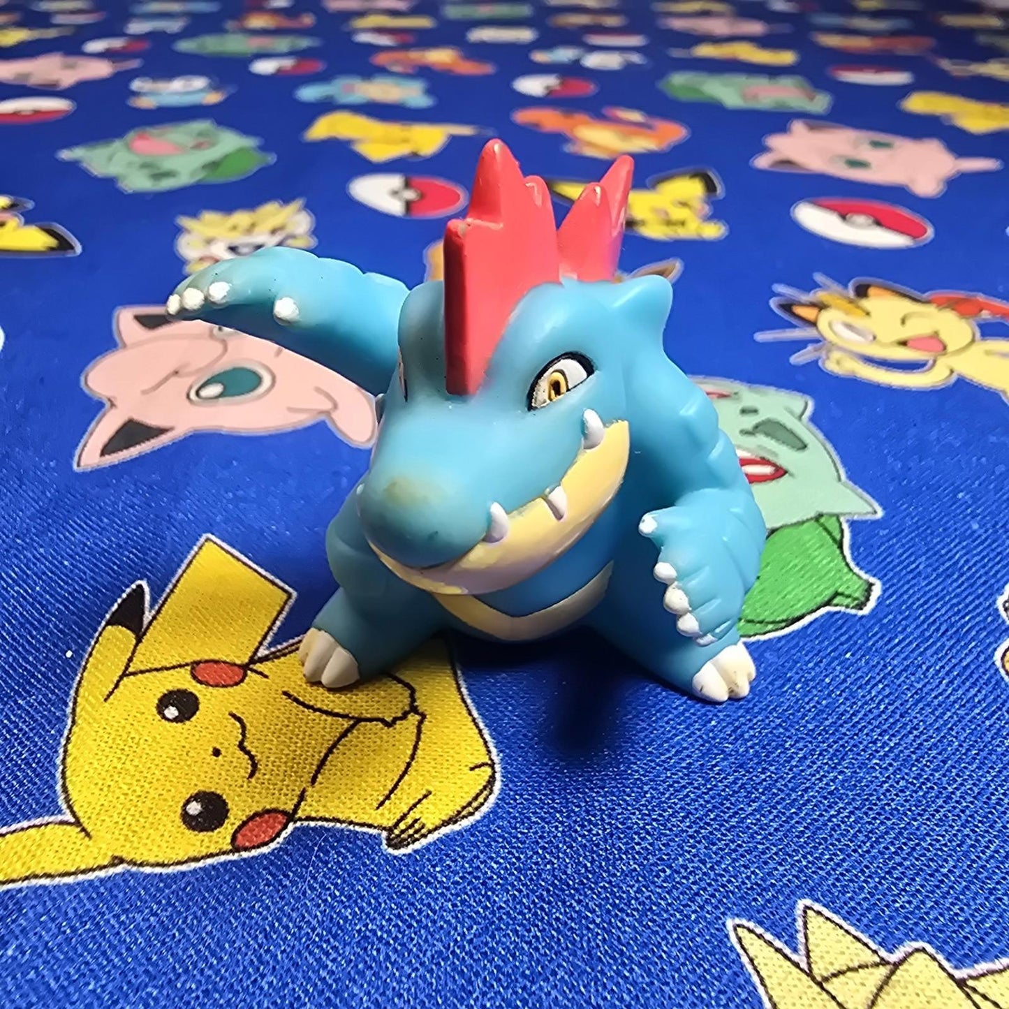 Pokemon Feraligatr Figure Finger Puppet 2009 Nintendo Bandai PVC Japan US Seller