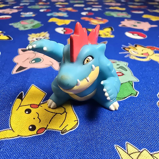 Pokemon Feraligatr Figure Finger Puppet 2009 Nintendo Bandai PVC Japan US Seller