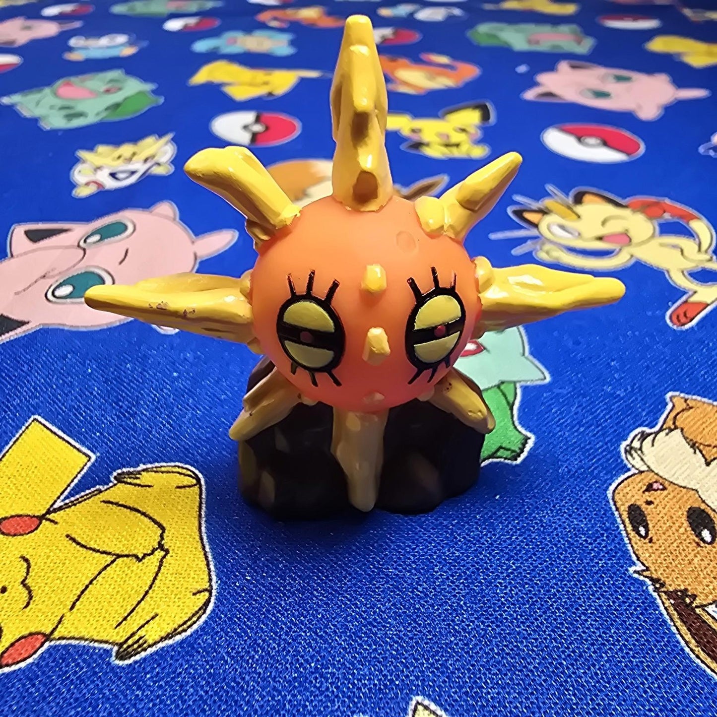 Pokemon Solrock Figure Finger Puppet 2005 Nintendo Bandai PVC Vintage Japan USA