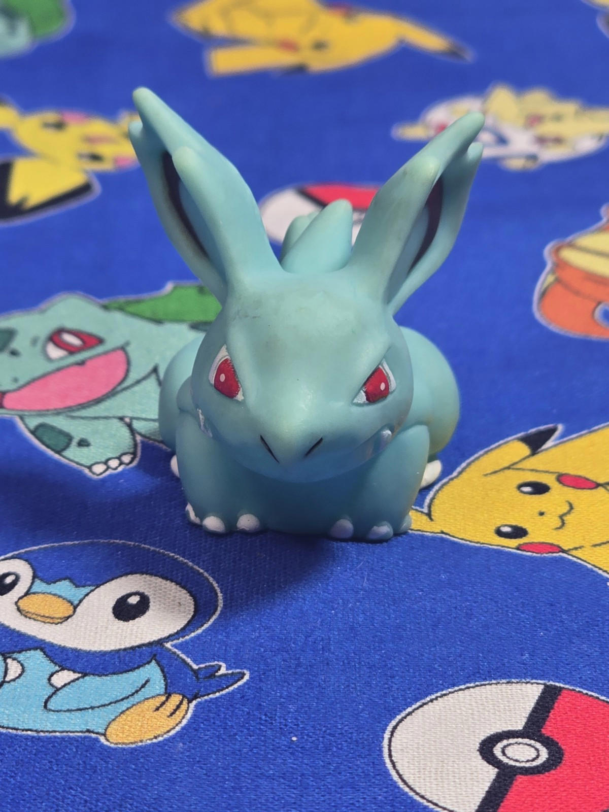 Pokemon Nidorina Figure Finger Puppet 1997 Nintendo Bandai PVC Vintage Japan USA