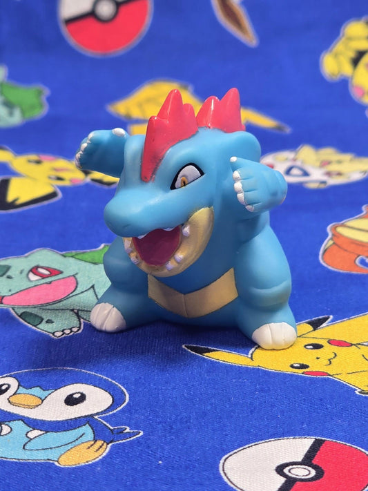 Pokemon Feraligatr Figure Finger Puppet 2007 Nintendo Bandai Japan USA Seller