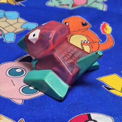Pokemon Porygon Clear Figure Finger Puppet 1996 Nintendo Bandai Vintage Japan US