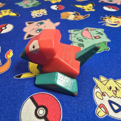 Pokemon Porygon Dark Figure Finger Puppet 1996 Nintendo Bandai Vintage Japan US