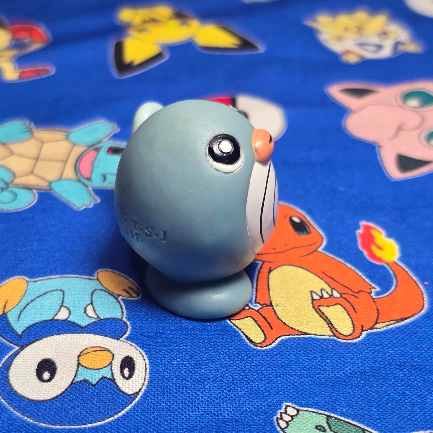 Pokemon Poliwag Figure Finger Puppet 1997 Bandai Nintendo PVC Vintage Japan USA