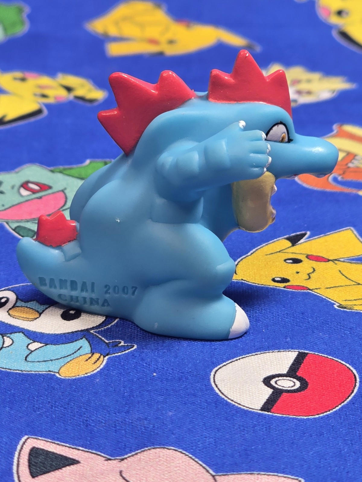 Pokemon Feraligatr Figure Finger Puppet 2007 Nintendo Bandai Japan USA Seller