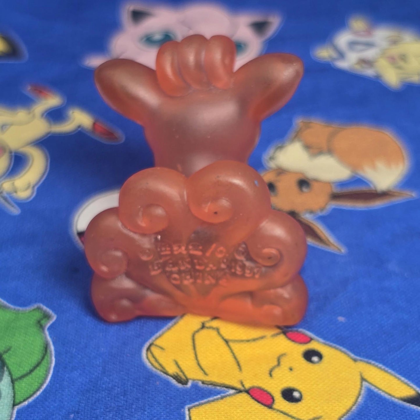 Pokemon Vulpix Clear Figure Finger Puppet 1997 Bandai Nintendo Vintage US Seller