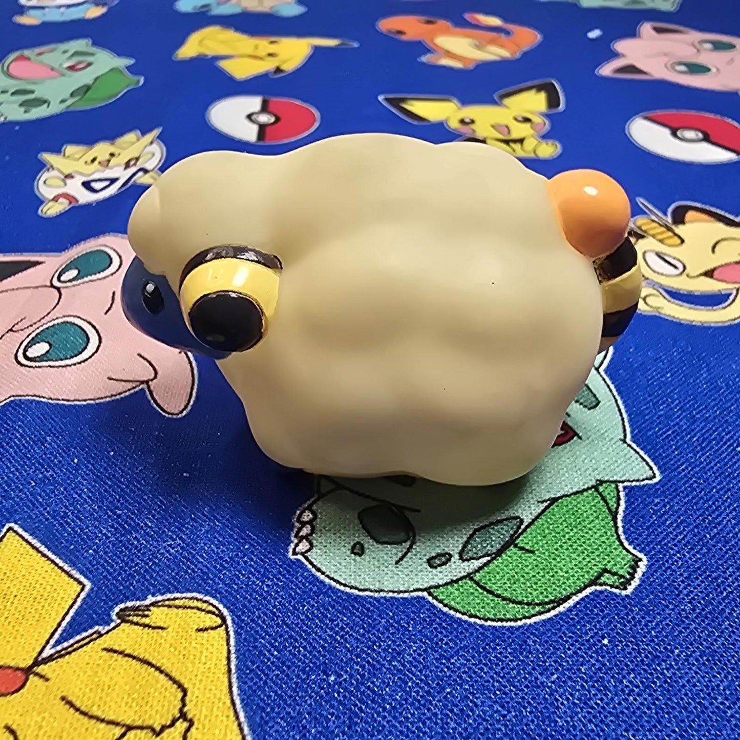 Pokemon Mareep Figure Finger Puppet 2000 Nintendo Bandai PVC Vintage Japan USA