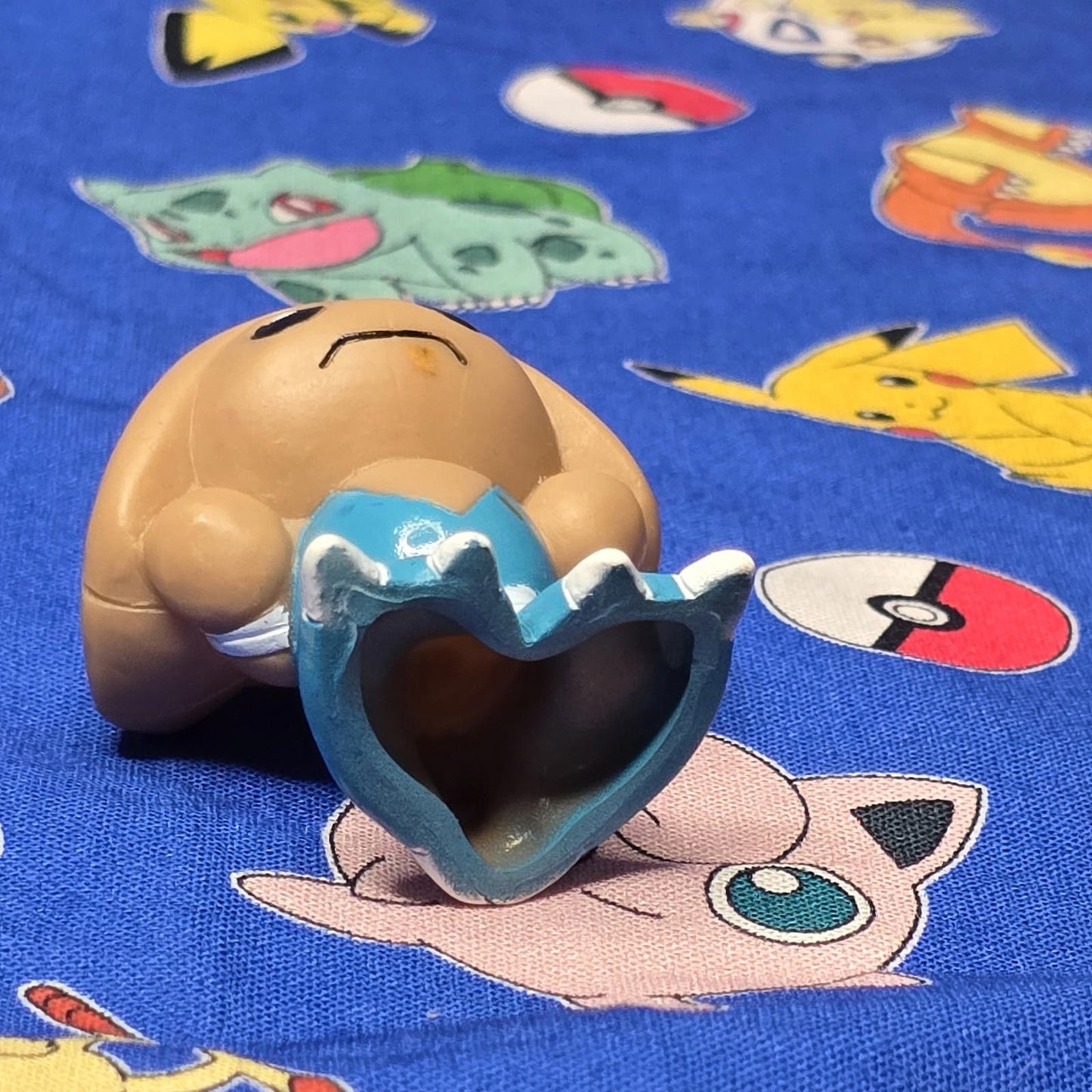 Pokemon Hitmontop Figure Finger Puppet 2000 Nintendo Bandai PVC Japan Vintage US