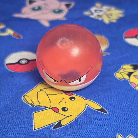 Pokemon Voltorb Clear Figure Finger Puppet 1996 Nintendo Bandai Vintage Japan US