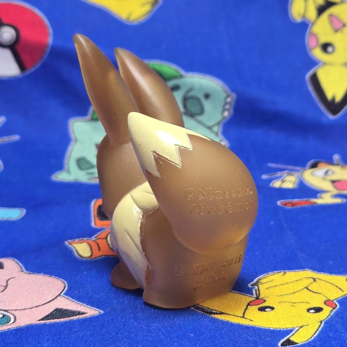 Pokemon Eevee Clear Figure Finger Puppet 2005 Nintendo Bandai Vintage Japan USA