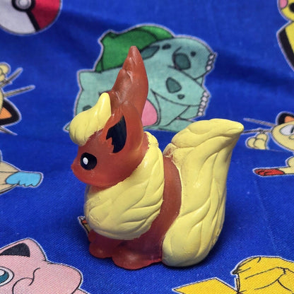 Pokemon Flareon Clear Figure Finger Puppet 1997 Nintendo Bandai Vintage Japan US