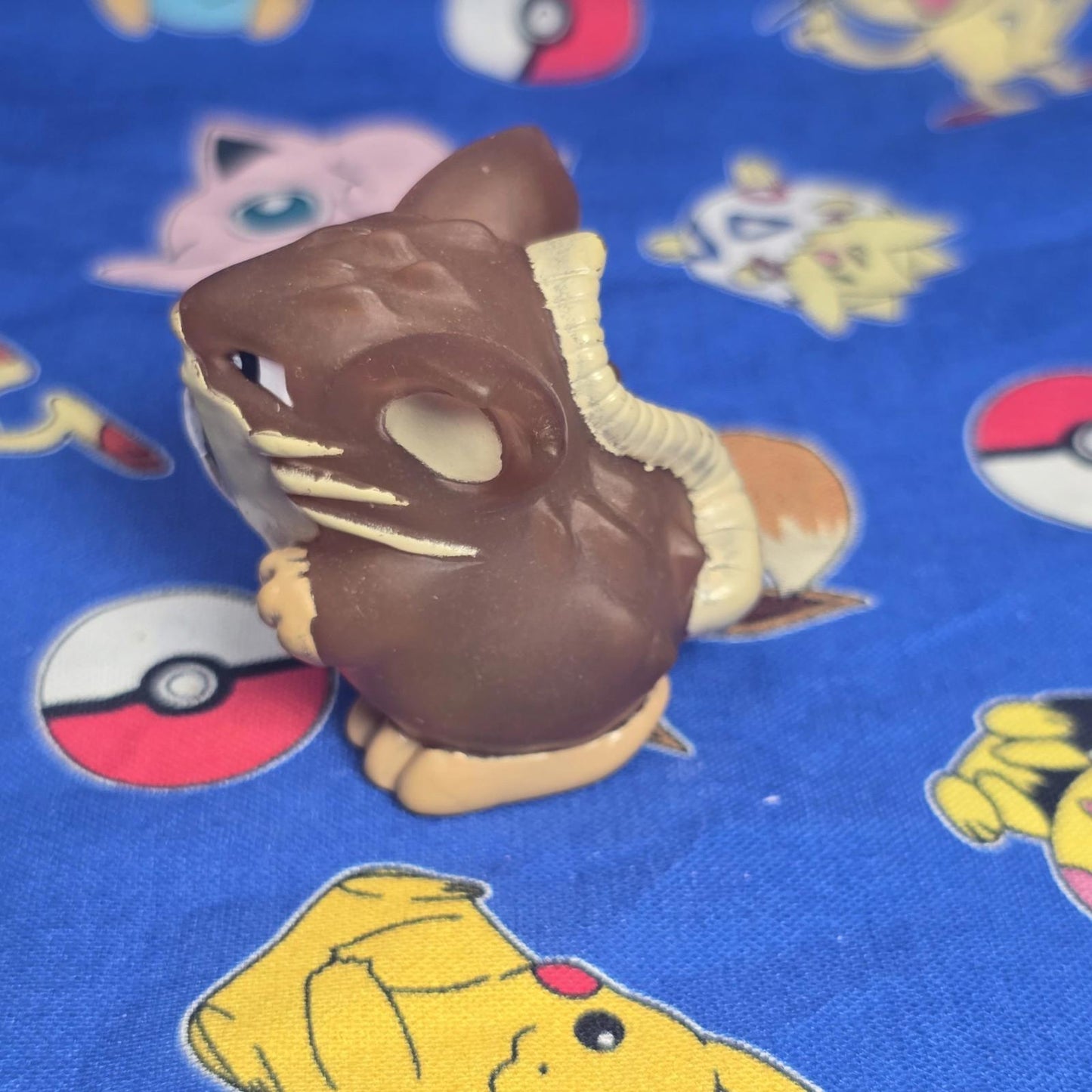 Pokemon Raticate Clear Figure Finger Puppet 1996 Nintendo PVC Bandai Japan USA
