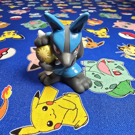 Pokemon Lucario Figure Finger Puppet 2005 Nintendo Bandai PVC Japan USA Seller