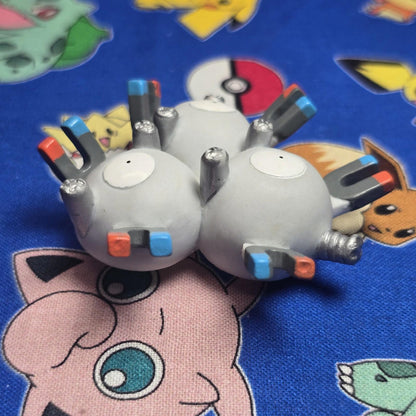 Pokemon Magneton Gray Figure Finger Puppet 1998 Nintendo Bandai Vintage Japan US