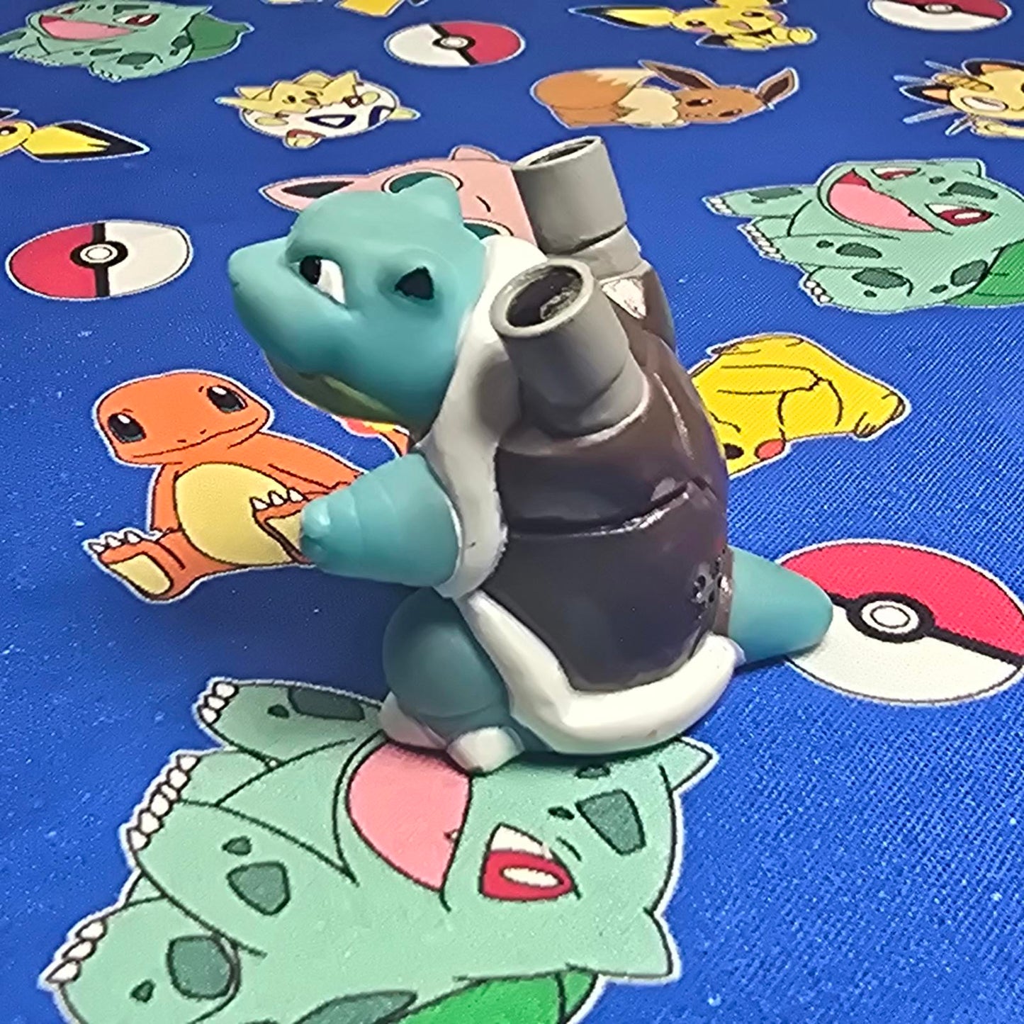 Pokemon Blastoise Figure Finger Puppet 1996 Nintendo Bandai PVC Vintage Japan US
