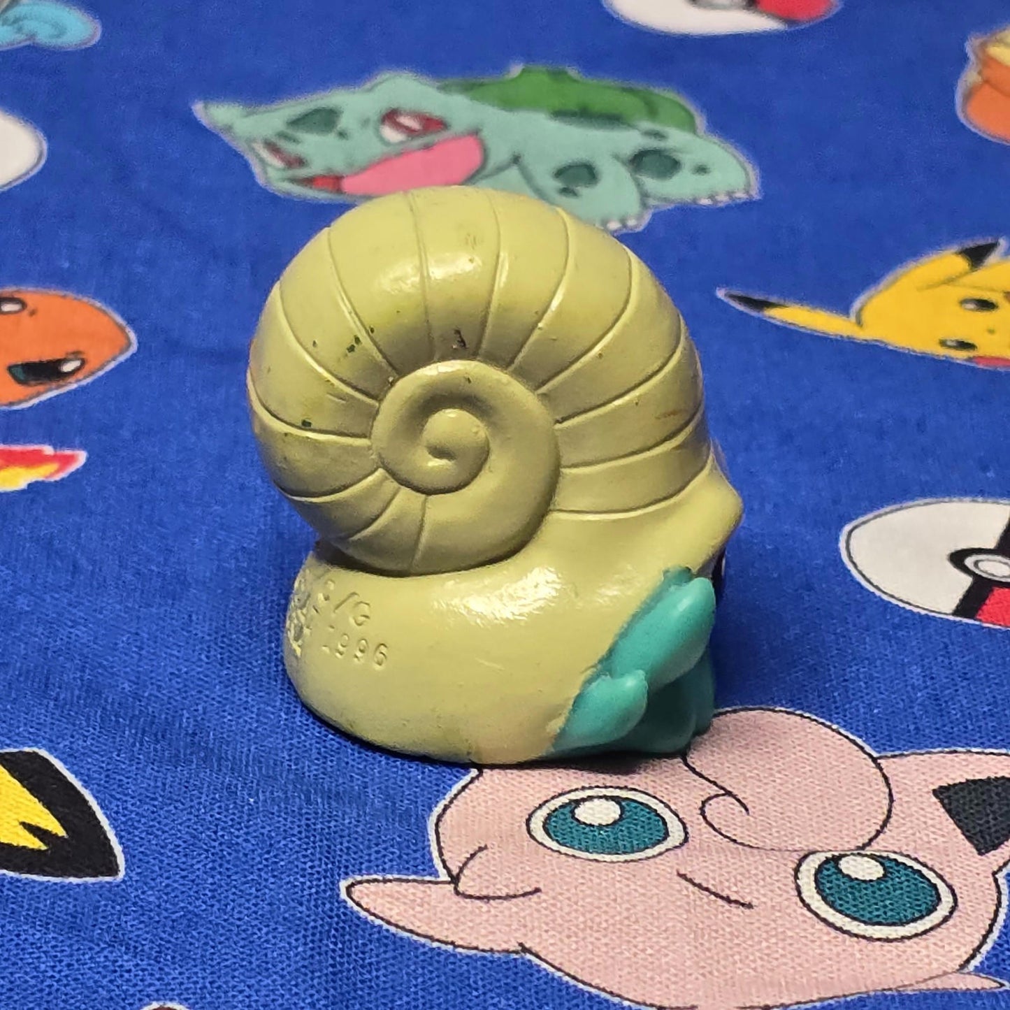 Pokemon Omanyte Figure Finger Puppet 1996 Nintendo Bandai Vintage PVC Japan USA
