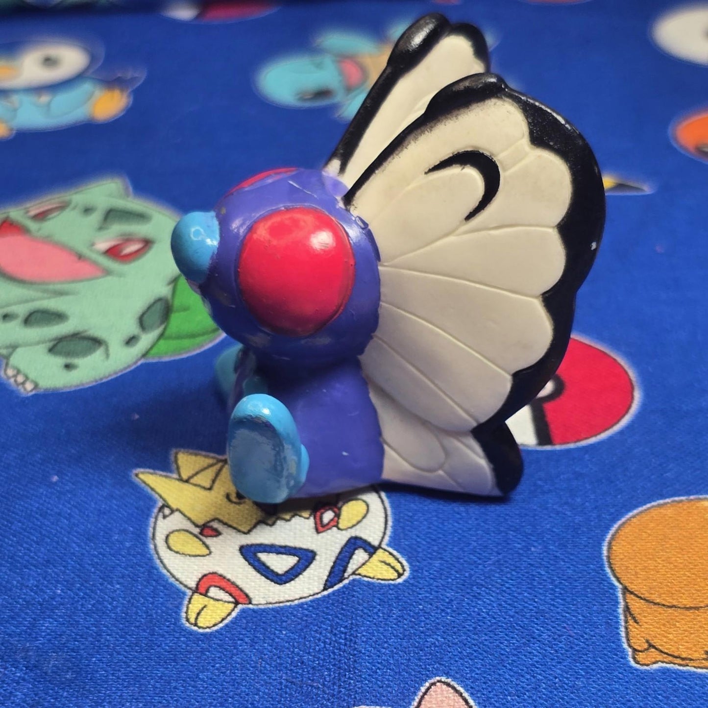 Pokemon Butterfry Red Figure Finger Puppet 1997 Nintendo Bandai PVC Vintage US