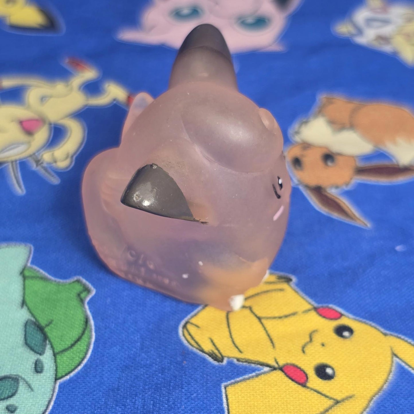 Pokemon Clefairy Clear Figure Finger Puppet 1996 Nintendo Bandai PVC Japan USA