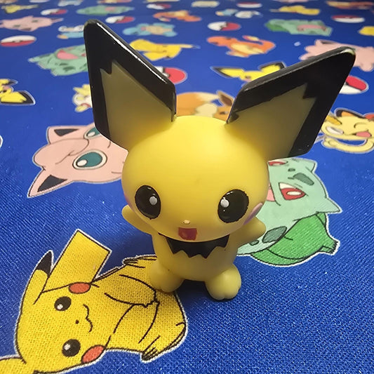 Pokemon Pichu Figure Finger Puppet 2000 Nintendo Bandai PVC Vintage Japan USA