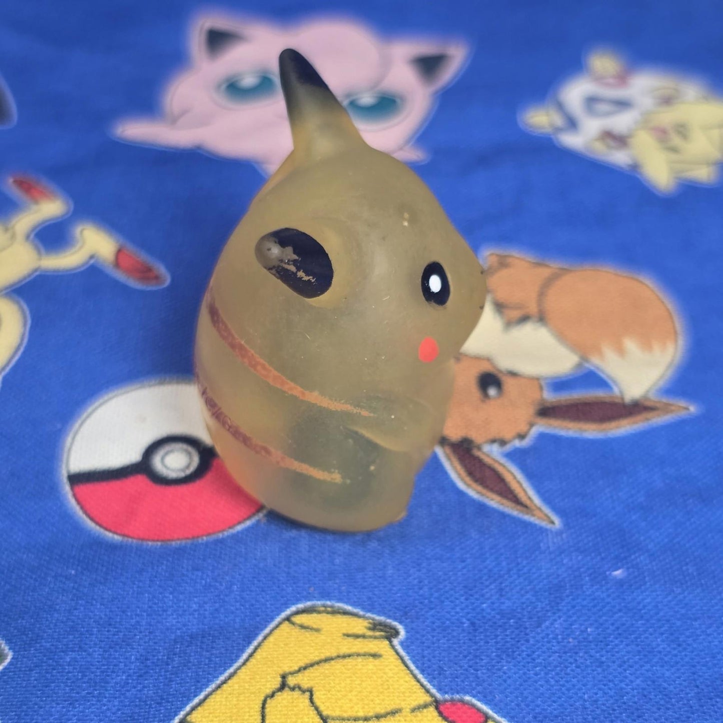 Pokemon Pikachu Clear Figure Finger Puppet 1996 Nintendo Bandai Vintage Japan US