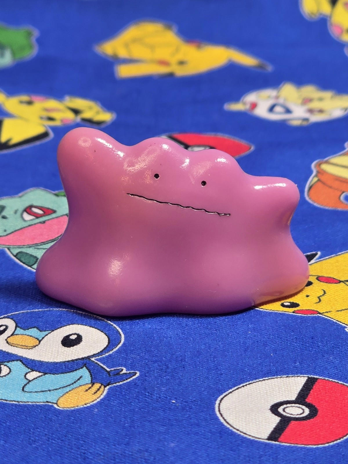 Pokemon Ditto Figure Finger Puppet 1997 Nintendo Bandai PVC Vintage Japan USA