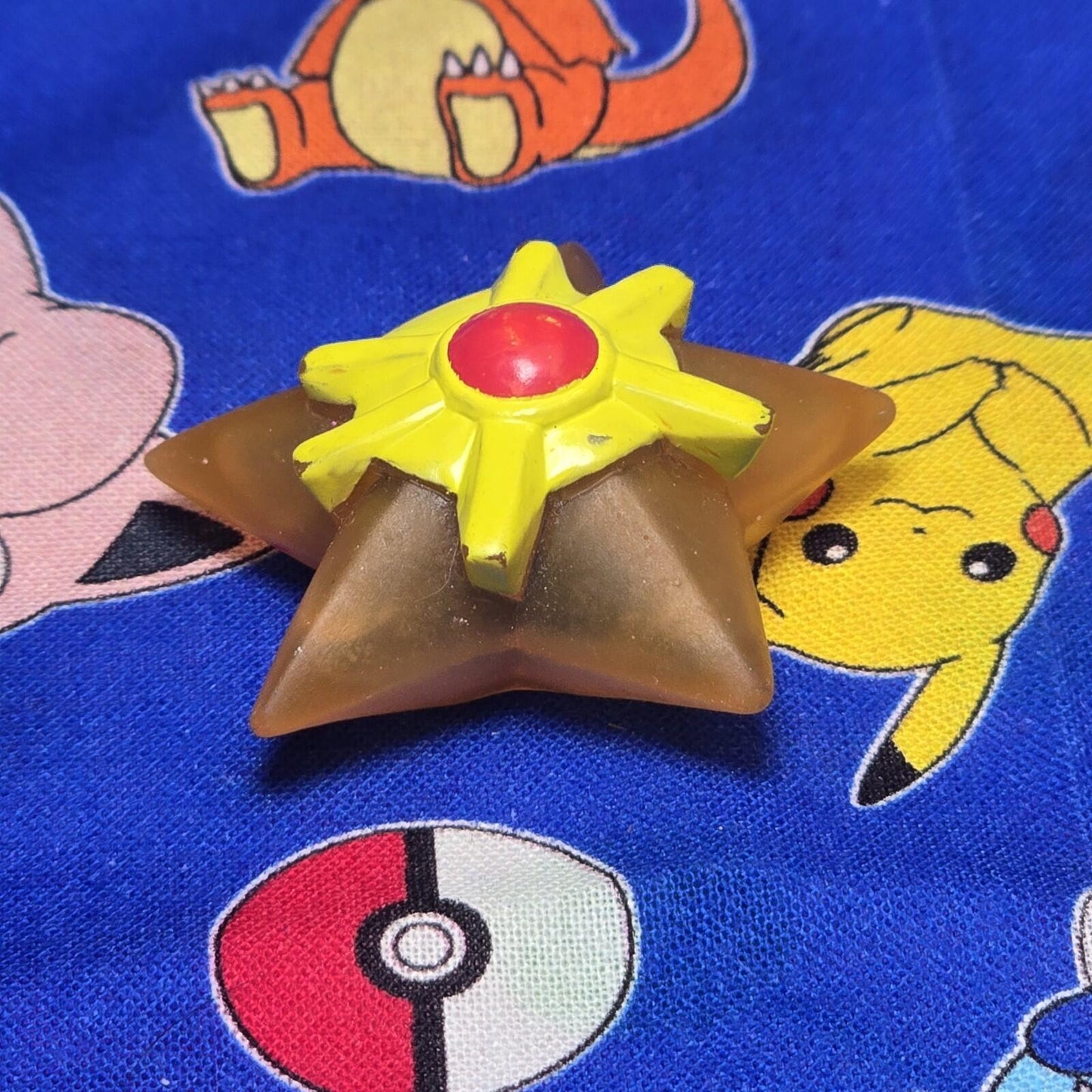Pokemon Staryu Clear Figure Finger Puppet 1997 Bandai Nintendo Vintage Japan USA
