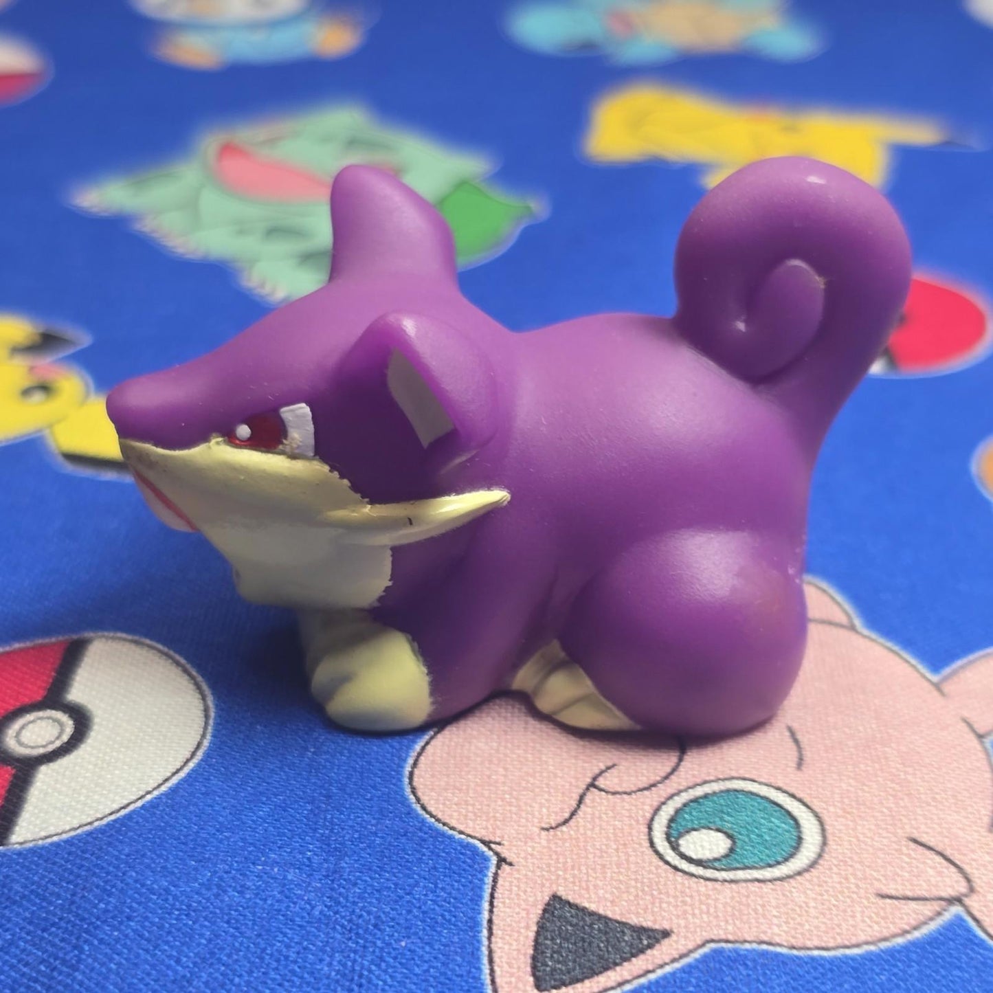 Pokemon Rattata Figure Finger Puppet 1997 Bandai Nintendo Vintage PVC Japan USA