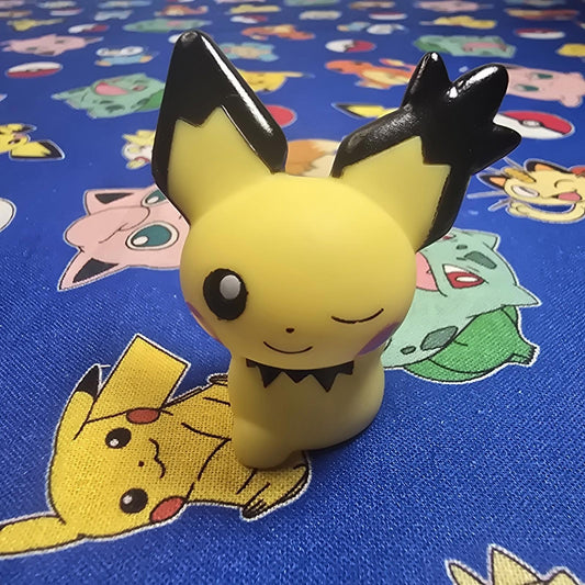 Pokemon Pichu Figure Finger Puppet 2009 Nintendo Bandai PVC Japan US Seller