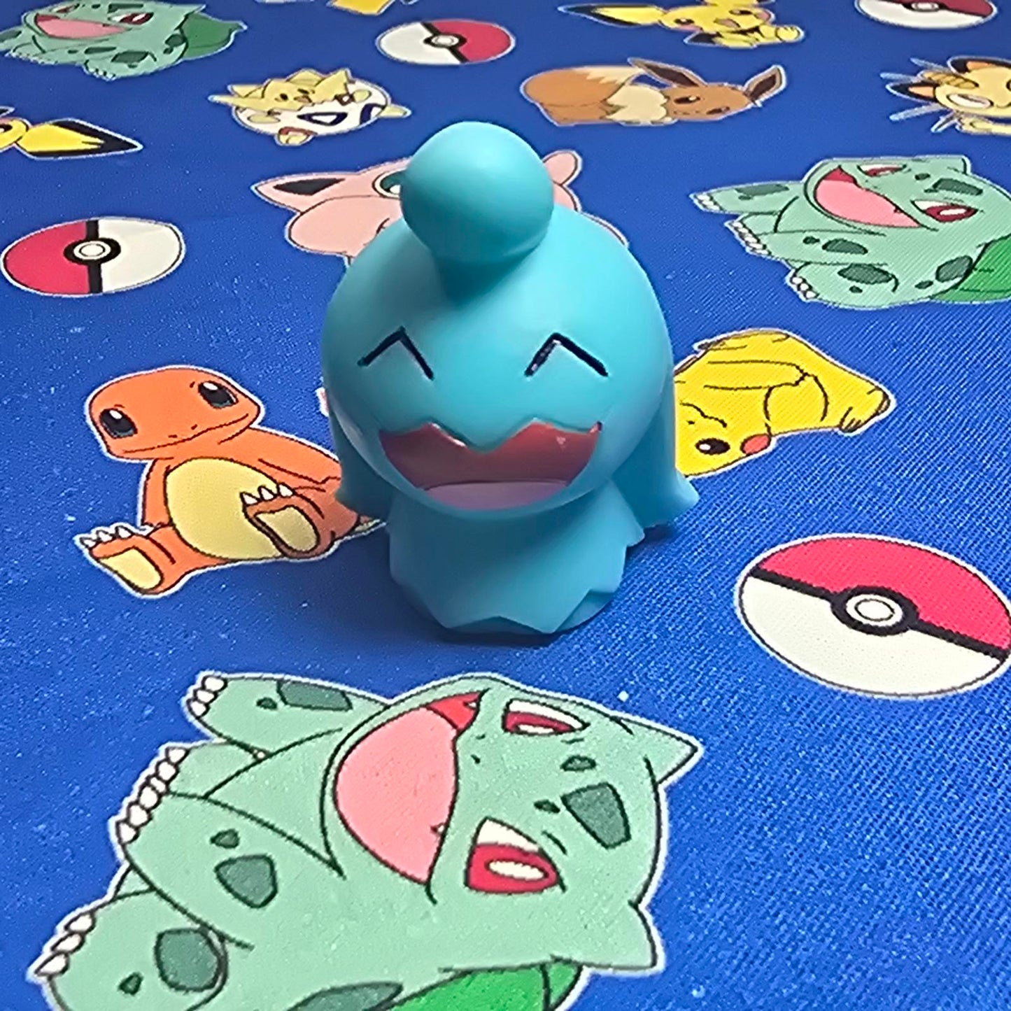 Pokemon Wynaut Figure Finger Puppet 2002 Nintendo Bandai PVC Vintage Japan USA